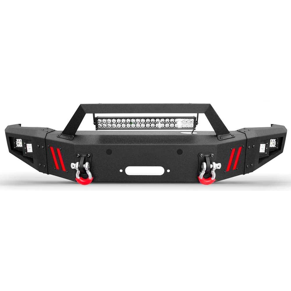 2015 - 2019 Silverado 2500 3500 Steel Front Bumper W/ LED Lights image 0