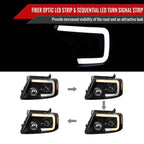 2004 - 2008 Ford F-150 Switchback Sequential LED C-Bar Projector Headlights (Matte Black Housing/Clear Lens) image 3