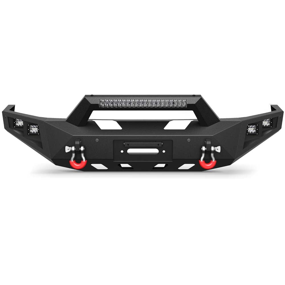 2016 - 2024 Nissan Titan XD Full Width Front Bumper - With Winch Plate, LED Lights, D-rings image 0