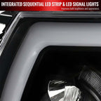 2005 - 2011 Toyota Tacoma LED Bar Projector Headlights w/ Sequential Turn Signal Lights (Matte Black Housing/Clear Lens) image 4