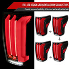 2007 - 2013 Toyota Tundra Sequential Red LED Bar Tail Lights (Glossy Black Housing/Clear Lens) image 1