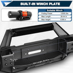 2016 - 2024 Nissan Titan XD Full Width Front Bumper - With Winch Plate, LED Lights, D-rings image 2