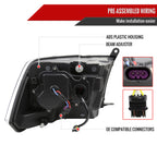 2009 - 2018 Dodge RAM 1500/2010-2018 RAM 2500 3500 Dual Switchback Sequential LED Bar Factory Style Headlights (Matte Black Housing/Clear lens) image 2