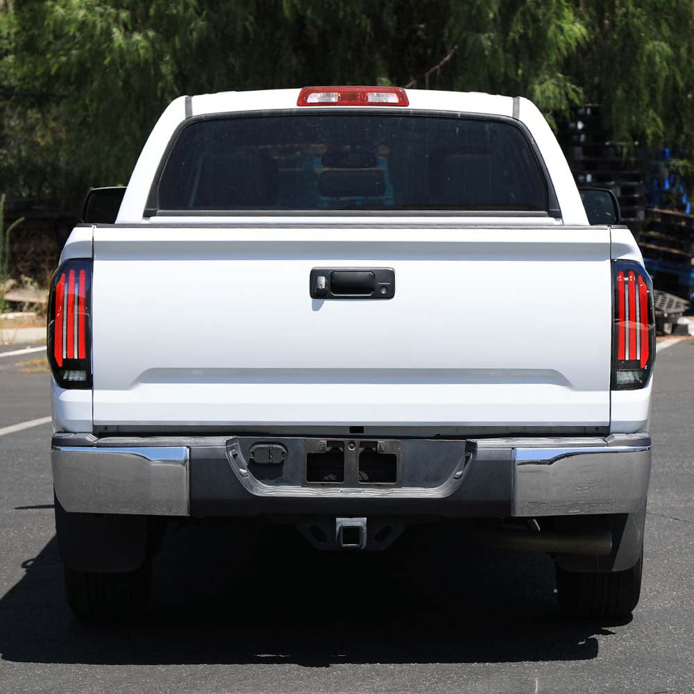 2014 - 2021 Toyota Tundra Facelift Style Full LED Tail Lights with Sequential Turn Signal (Jet Black Housing/Clear Lens) image 8
