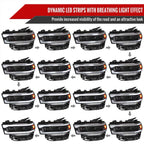 2019-2024 Dodge RAM 2500/3500/4500/5500 Switchback Sequential LED Turn Signal Projector Headlights (Matte Black Housing/Clear Lens) image 2