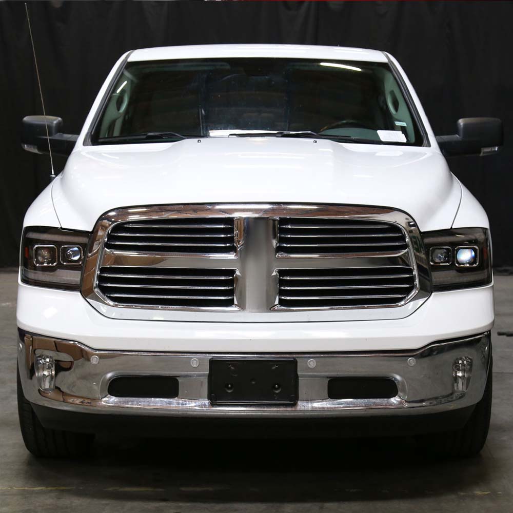 2009-2018 Dodge RAM 1500 / 2019-2021 RAM Classic / 2010-2018 RAM 2500 3500 Switchback Sequential Projector Headlights (Matte Black Housing/Clear Lens) image 9