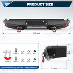 2009 - 2014 F-150 Steel Rear Bumper with LED Lights image 4