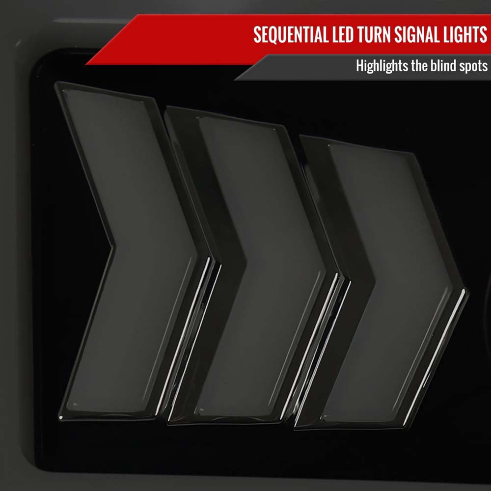 2014 - 2021 Toyota Tundra LED C-Bar Projector Headlights w/ Sequential Arrow Turn Signals (Black Housing/Smoke Lens) image 3