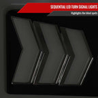 2014 - 2021 Toyota Tundra LED C-Bar Projector Headlights w/ Sequential Arrow Turn Signals (Black Housing/Smoke Lens) image 3