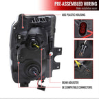 2011-2016 Ford F-250/F-350/F-450/F-550 Switchback Sequential LED C-Bar Projector Headlights (Black Housing/Clear Lens) image 10