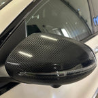 Glossy Spiral Black Carbon Fiber Vinyl Wrap image 2