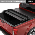 3-Fold Soft Tonneau Cover for 2005 - 2023 Nissan Frontier (5ft Box) image 0