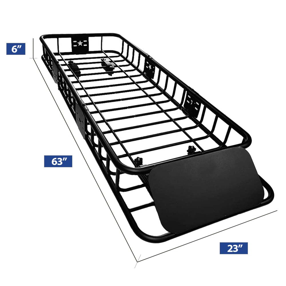 Skinny Roof Rack Mount Cargo Basket 200 Lb. image 2