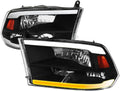 2009-2018 Dodge RAM 1500 / 2019 RAM Classic / 2010-2018 RAM 2500 3500 Switchback Sequential LED Headlights image 0