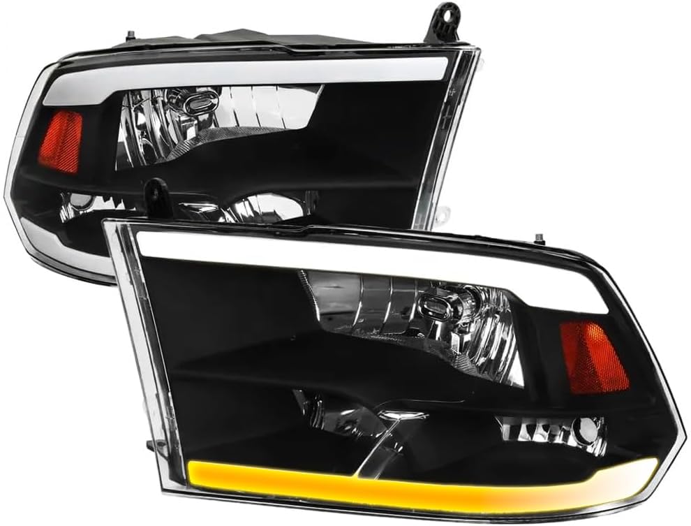 2009-2018 Dodge RAM 1500 / 2019 RAM Classic / 2010-2018 RAM 2500 3500 Switchback Sequential LED Headlights image 0