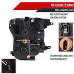 2018 - 2020 Ford F-150 LED C-Bar Projector Headlights w/ Switchback Sequential Turn Signal Lights/Black Housing image 2