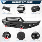 2017 - 2022 Ford F250/F350/F450 Steel Front Bumper W/ LED Lights image 4