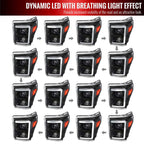 2011-2016 Ford F-250/F-350/F-450/F-550 Switchback Sequential LED C-Bar Projector Headlights (Black Housing/Clear Lens) image 4