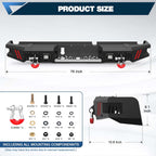 2009 - 2025 Ram 1500 Classic Rear Steel Bumper image 5