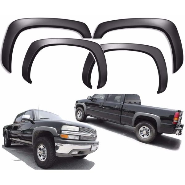 1999-2006 Chevy Silverado/GMC Sierra  Black Fender Flares OE Style 4 PCS