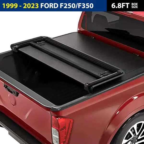 3-Fold Soft Tonneau Cover for 1999 - 2023 Ford F250/350 (6.8ft Box)