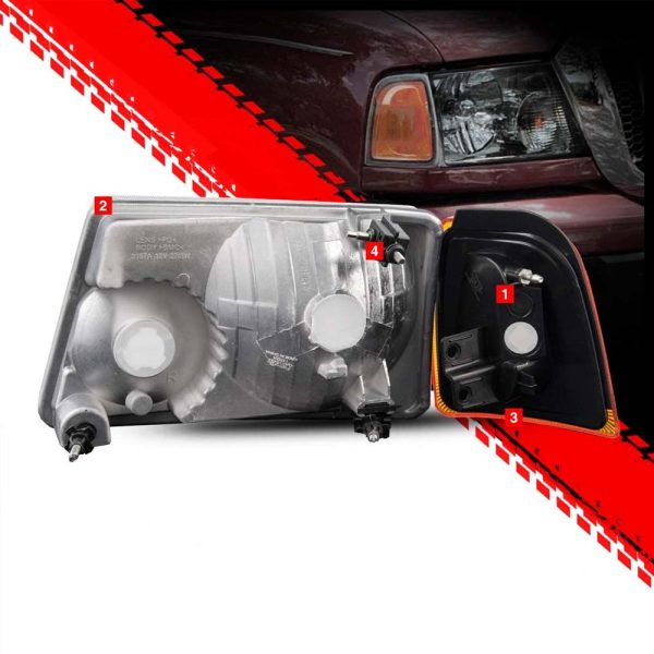 2001-2011 Headlight Assembly for Ford Ranger - Image 2