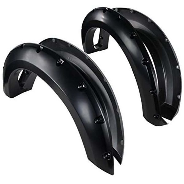 2004 - 2008 Ford F-150 Black Pocket Rivet Style Fender Flares - Smooth