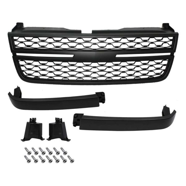 2005 - 2007 Silverado 1500/2500/3500 Grille Matte Black - Image 3