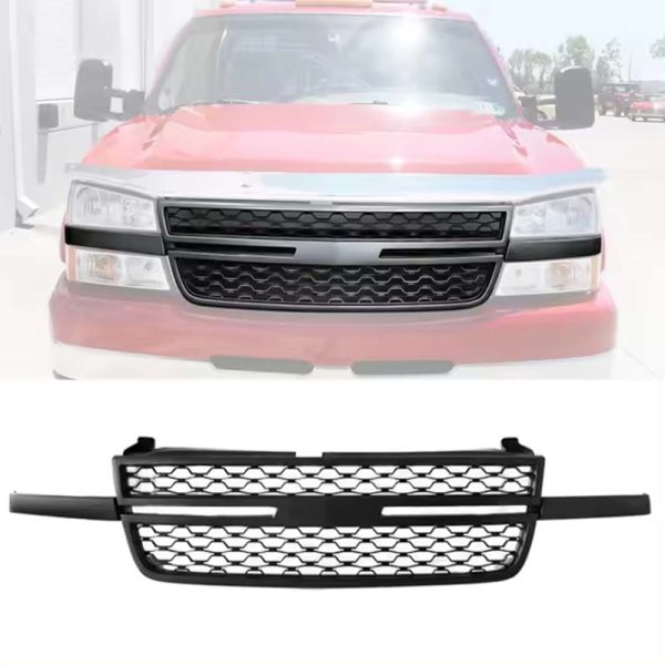 2005 - 2007 Silverado 1500/2500/3500 Grille Matte Black - Image 5