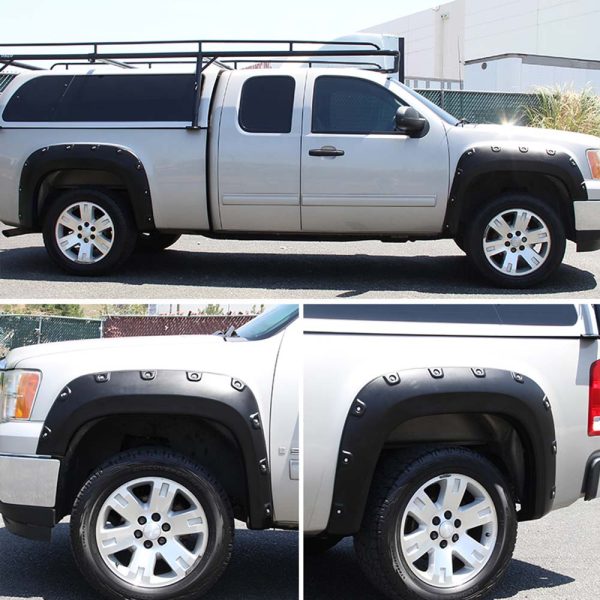 2007 - 2013 GMC Sierra 1500 / 2500HD / 3500HD Pocket Style Fender Flares (5.8ft Bed) - Image 7