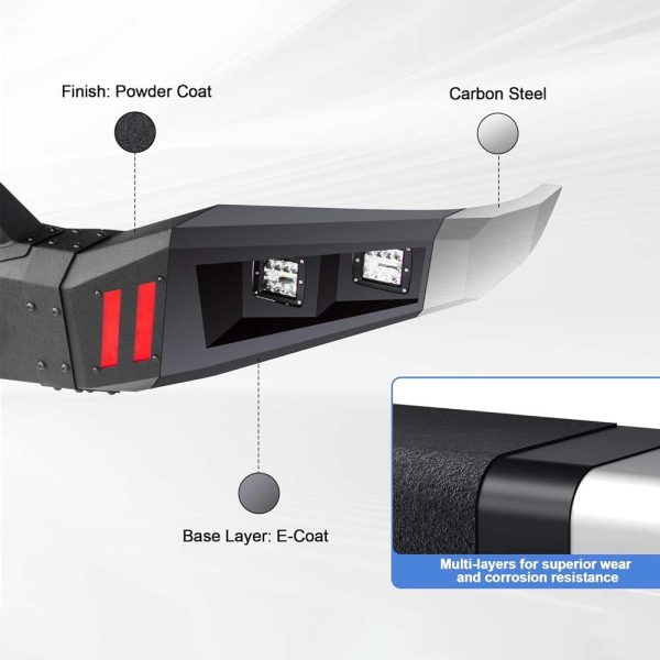 2007 - 2013 Tundra Front Steel Bumper With LED Lights and Winch Plate - Image 5