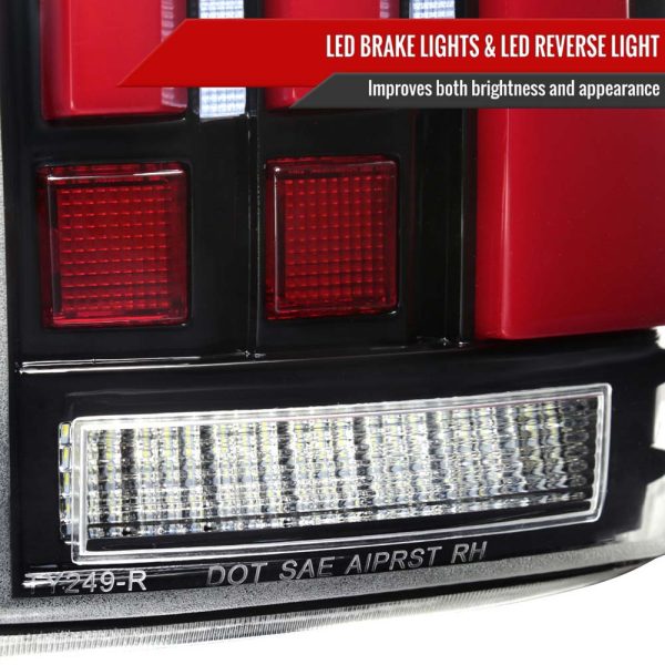 2007 - 2013 Toyota Tundra Sequential Red LED Bar Tail Lights (Glossy Black Housing/Clear Lens) - Image 6