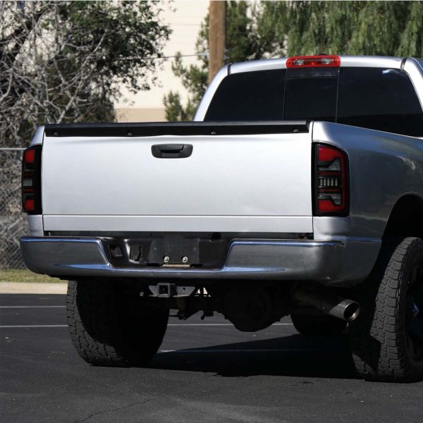 2007-2009 Dodge RAM 1500/2500/3500 Red LED Bar Tail Lights (Matte Black Housing/Smoke Lens) - Image 5