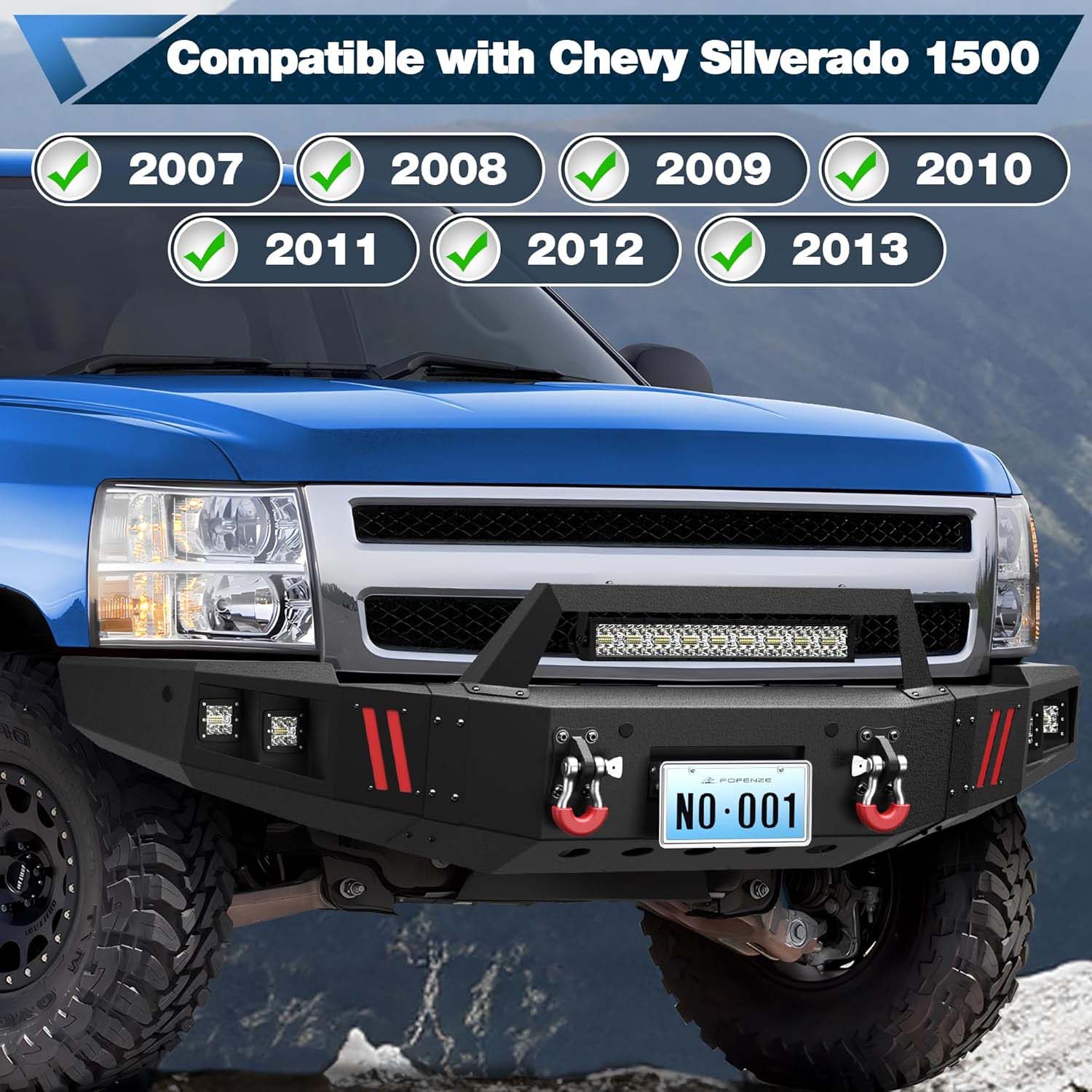 2007 - 2013 Silverado 1500 Front Steel Bumper - Image 8