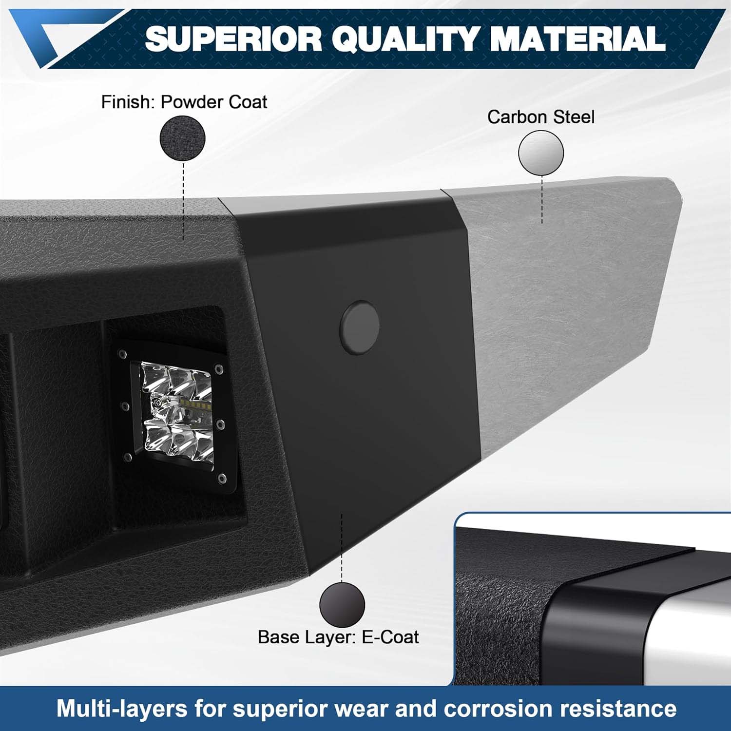 2007 - 2013 Silverado 1500 Front Steel Bumper - Image 5