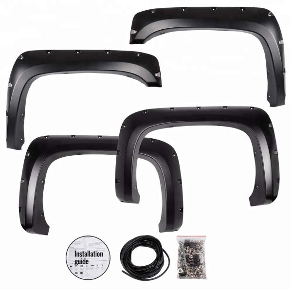 2007 - 2013 Chevrolet Silverado 1500 Pocket Style Fender Flares (5.8ft Bed)