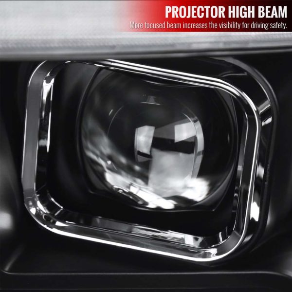 2009-2018 Dodge RAM 1500 / 2019-2021 RAM Classic / 2010-2018 RAM 2500 3500 Switchback Sequential Projector Headlights (Matte Black Housing/Clear Lens) - Image 4