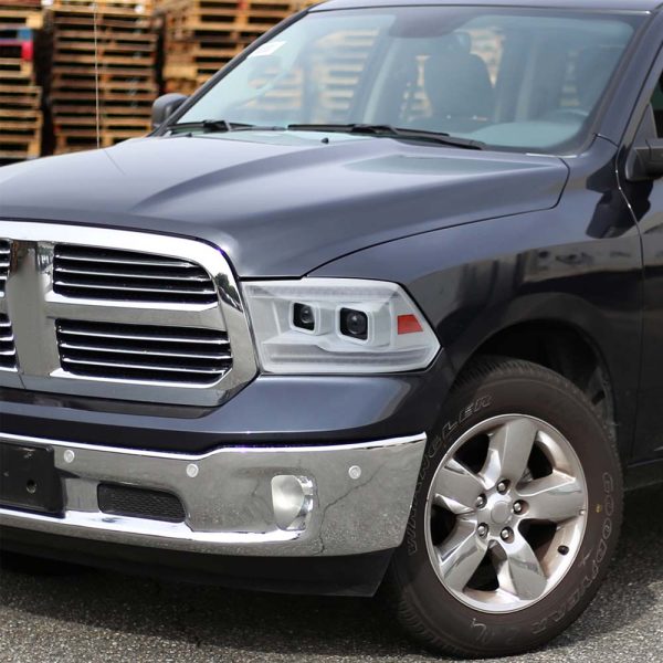 2009-2018 Dodge RAM 1500/2019-2021 RAM Classic/2010-2018 RAM 2500/3500 Switchback Sequential Projector Headlights (White Housing/Clear Lens) - Image 7