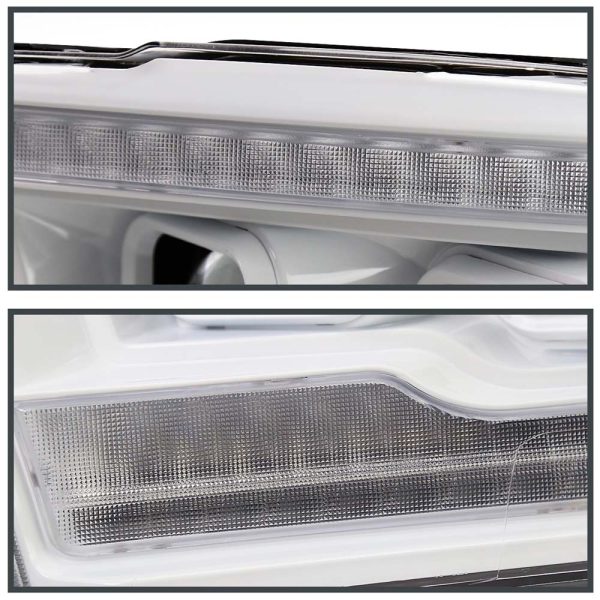 2009-2018 Dodge RAM 1500/2019-2021 RAM Classic/2010-2018 RAM 2500/3500 Switchback Sequential Projector Headlights (White Housing/Clear Lens) - Image 2