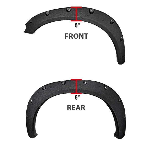 2009 - 2022 Dodge RAM 1500 Classic Body Pocket Style Fender Flares Textured - Image 2