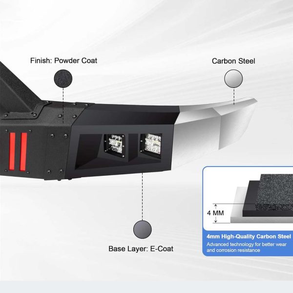 2009 - 2014 F-150 Steel Front Bumper With LED Lights - Image 4