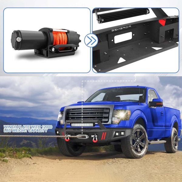 2009 - 2014 F-150 Steel Front Bumper With LED Lights - Image 5