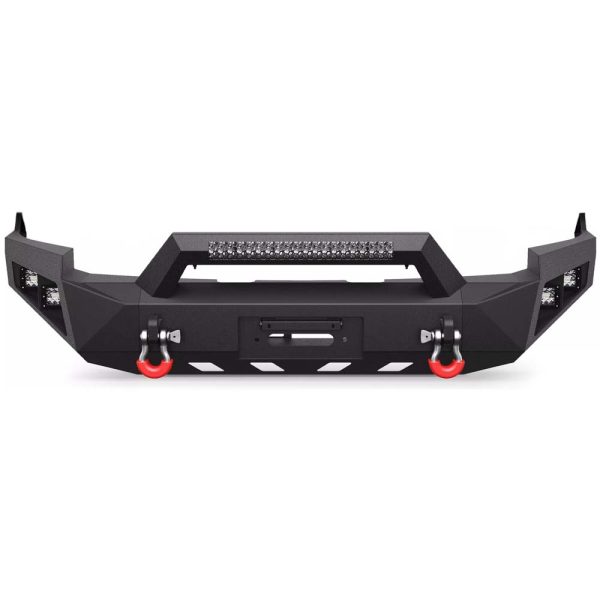 2009 - 2012 Dodge RAM 1500 Full Width Front Bumper - With Winch Plate, LED Lights, D-rings