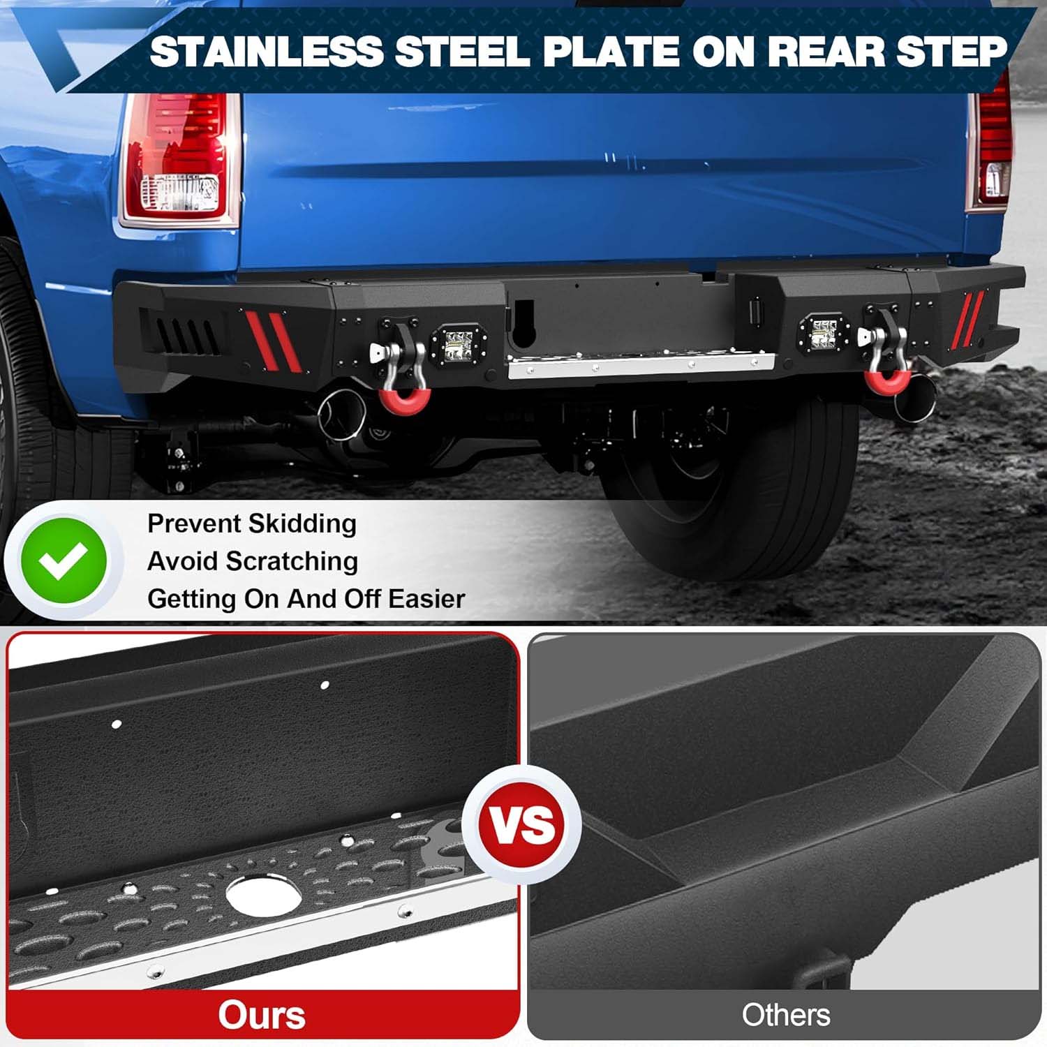 2009 - 2025 Ram 1500 Classic Rear Steel Bumper - Image 4