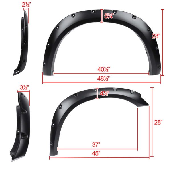 2010 - 2018 Dodge Ram 2500/3500 Pocket Style Fender Flares - Image 2