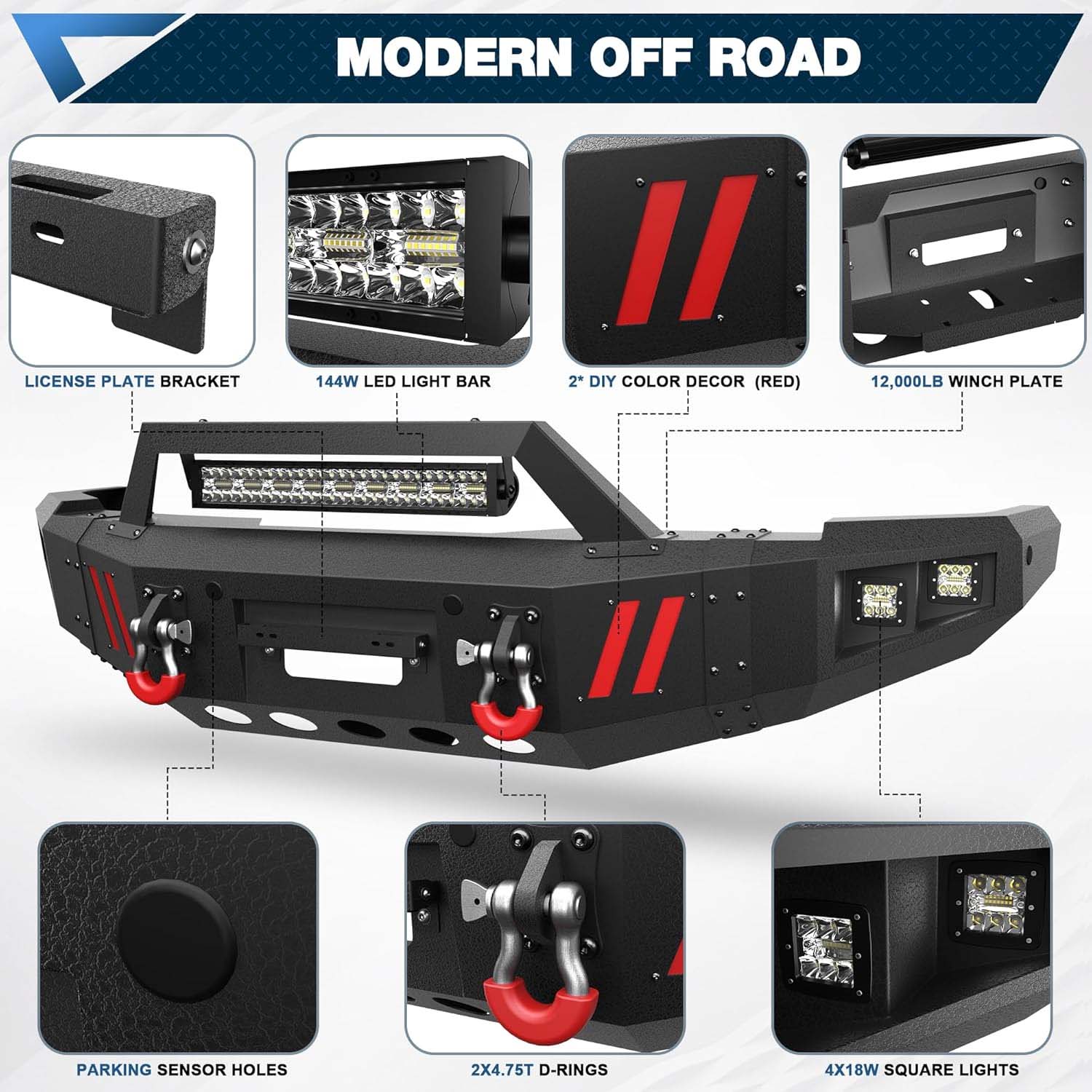 2010 - 2018 RAM 2500 3500 Front Steel Bumper - Image 7