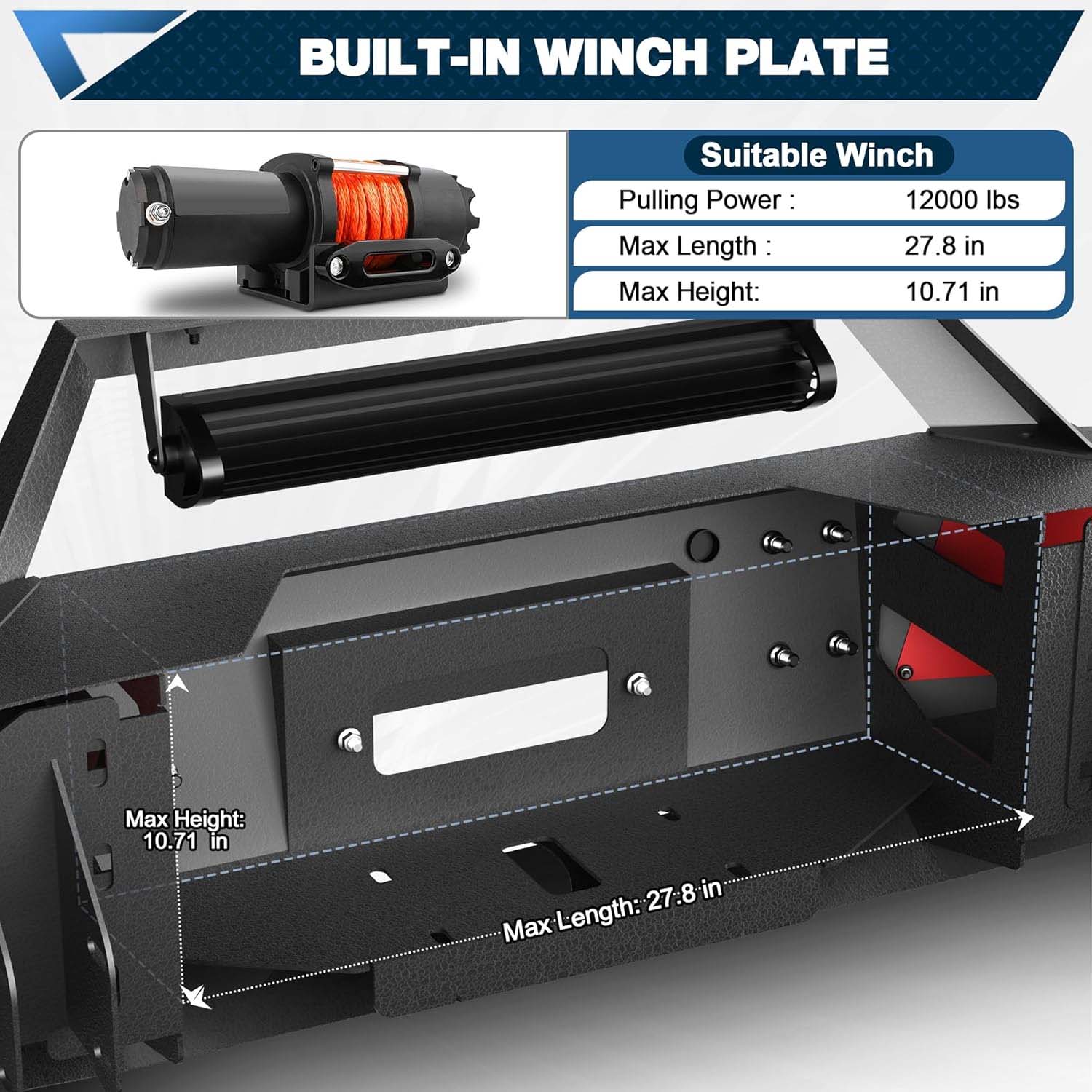 2010 - 2018 RAM 2500 3500 Front Steel Bumper - Image 4