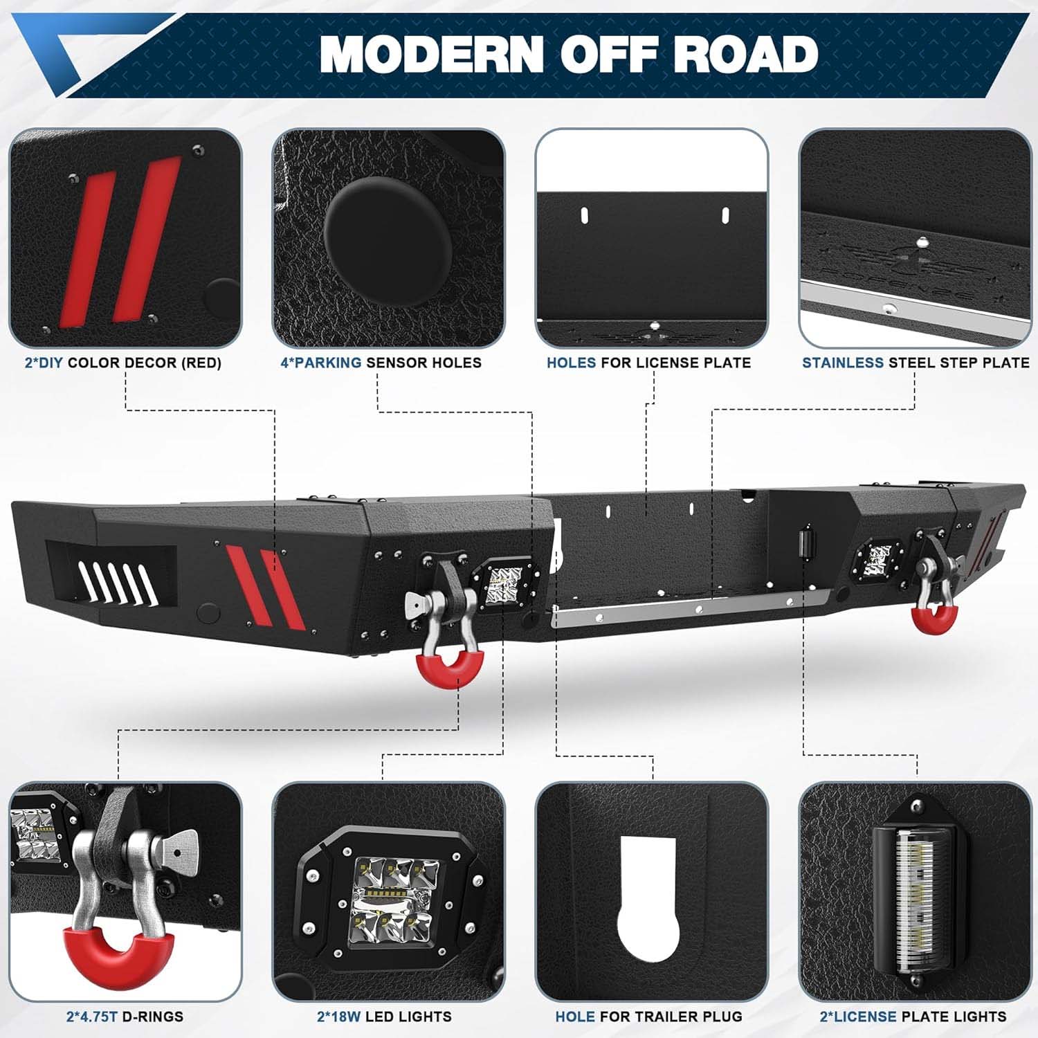 2010 - 2018 Dodge RAM 2500 3500 Heavy Duty Rear Bumper - Image 3