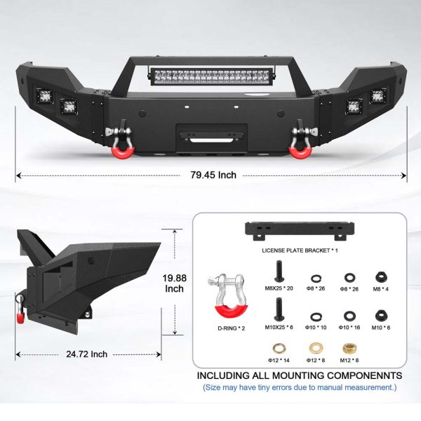 2011 - 2016 Ford F-250 / F-350 Steel Front Bumper and LED Lights - Image 4