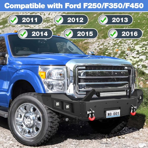 2011 - 2016 Ford F-250 / F-350 Steel Front Bumper and LED Lights - Image 9